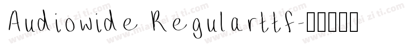 Audiowide Regularttf字体转换